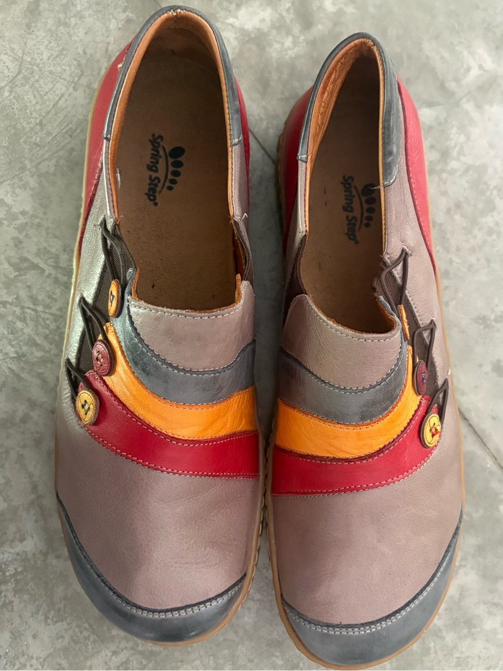 Spring Step Women's Neeta slip-on shoes in a multi-color leather - Picture 6 of 10